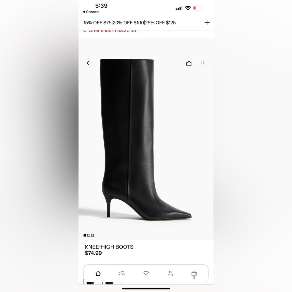 H&M Black Heeled Boots